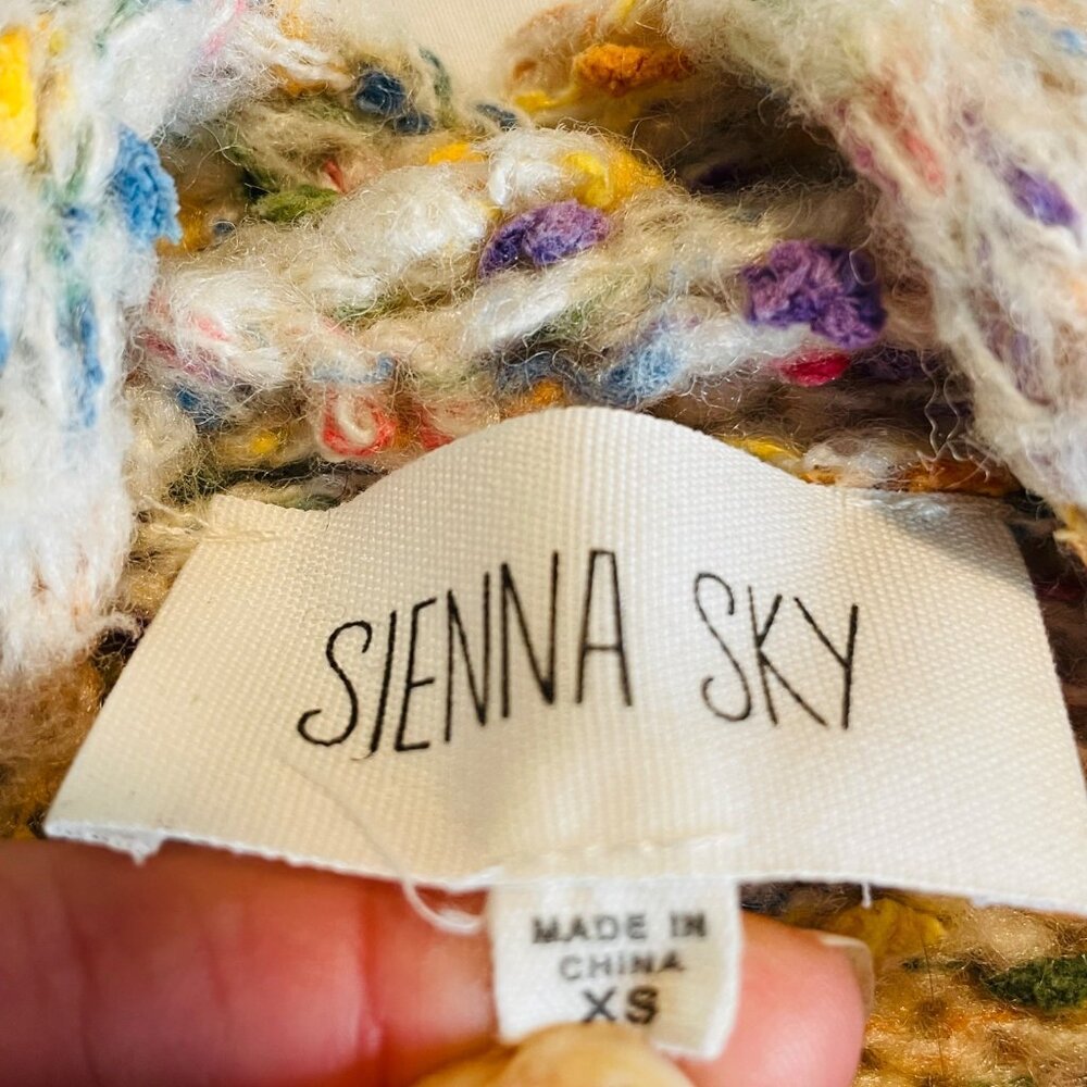 Sienna Sky Knit Sweater Open Cardigan With Pockets Womens XS - Picture 7 of 8
